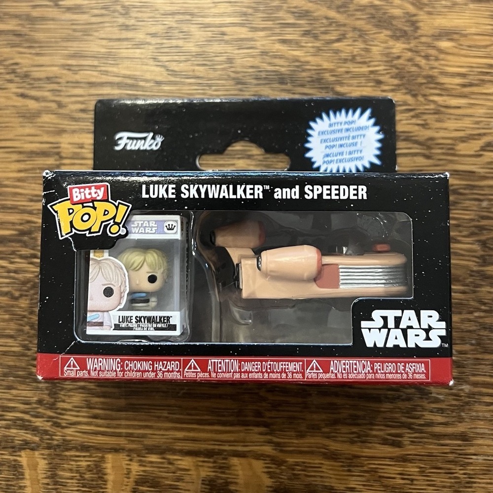 Funko: Star Wars - Luke‎ Skywalker and Speeder (exclusive) - Bitty Pop